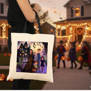 Haunted House "Trick or Treat" Budget Tote Bag