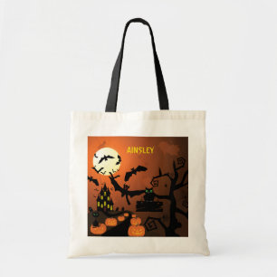 Haunted House Trick or Treat Tote Bag