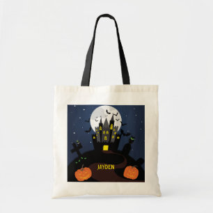 Haunted House Trick or Treat Tote Bag