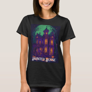 Haunted House Vintage Witch Moon T-shirt