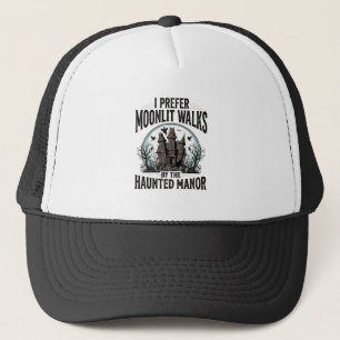 Haunted House Walks Funny Vintage Halloween Tee Trucker Hat
