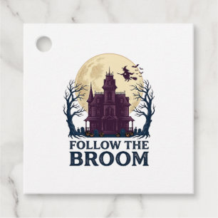 Haunted House Witch Shirt Vintage Halloween Engrav Favour Tags