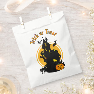 Haunted House with Bats Trick or Treat Favour Bag