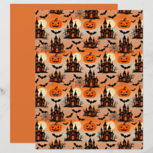 Haunted Houses Scrapbook Paper
