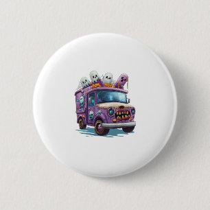 Haunted Ice Cream Truck 6 Cm Round Badge