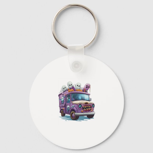  Haunted Ice Cream Truck Key Ring (Front)