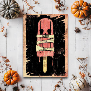 Haunted Ice Lolly Retro Spooky Summer Horror Postcard