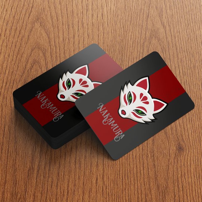Haunted Japanese Fox Spirit Mask- Personalised Playing Cards (Creator Uploaded)