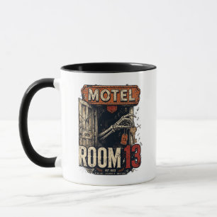  Haunted Key 13 Horror Aesthetic Skeleton Illustra Mug