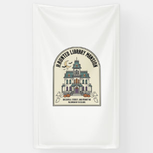 Haunted Library Salem Ghost Vintage Halloween_1 Banner