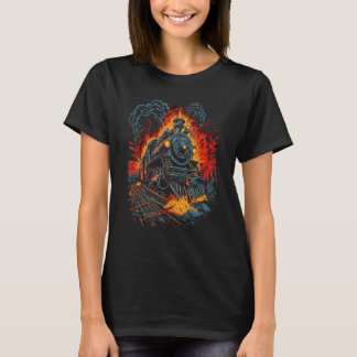 Haunted Locomotive Train by Haunted Horror Hallowe T-Shirt