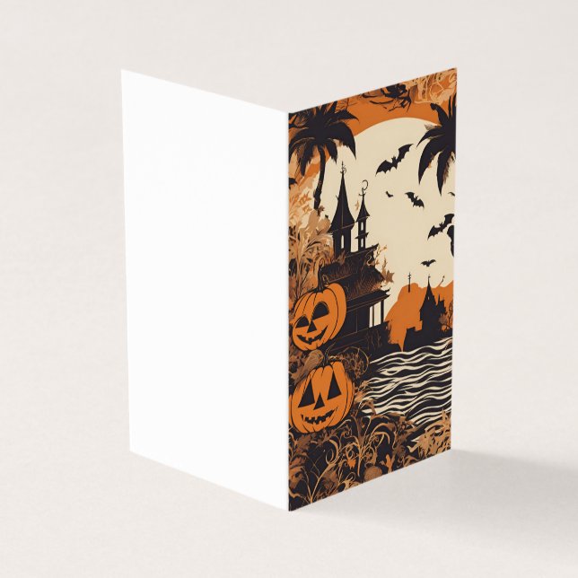 Haunted Mansion Halloween Greeting Card (Outside)