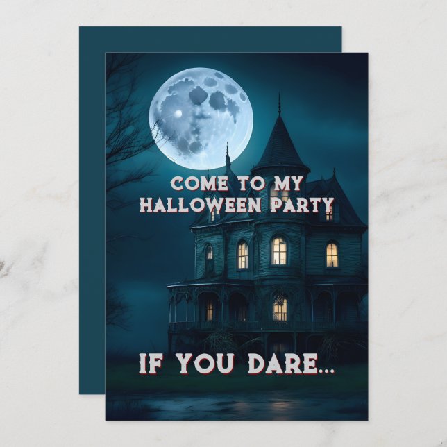 Haunted Mansion Halloween Party Invitation (Front/Back)