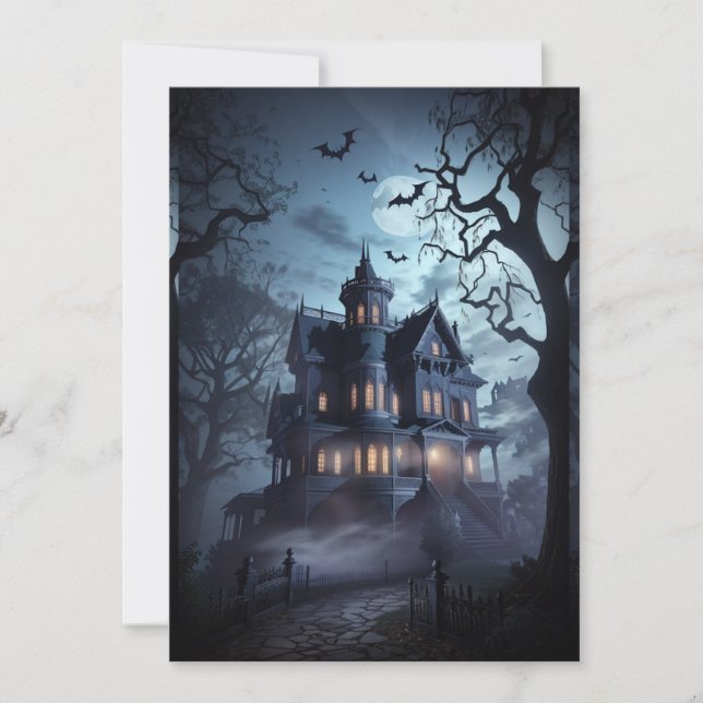  "Haunted Mansion Halloween Soiree Invitation (Front)