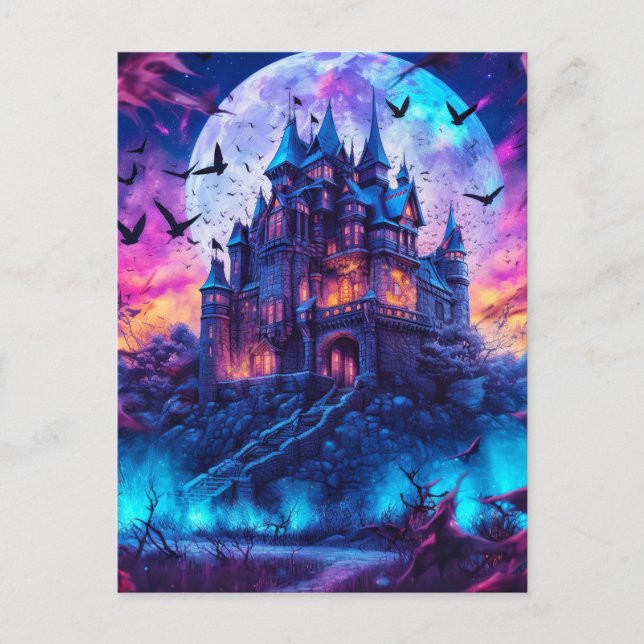 Haunted Mansion | Happy Halloween Postcard (Front)
