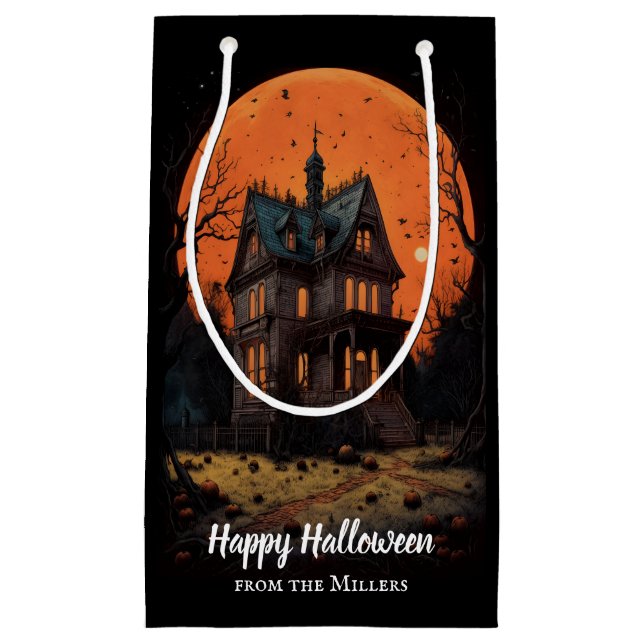 Haunted Mansion Happy Halloween  Small Gift Bag (Front)