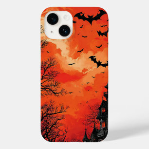 Haunted Mansion Silhouette with Bats Case-Mate iPhone 14 Case