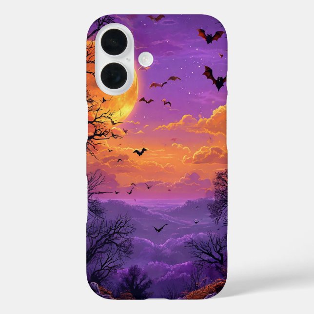 Haunted Mansion Silhouette with Bats Case-Mate iPhone Case (Back)
