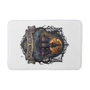 Haunted Mansion Tours Halloween Gothic House Cresc Bath Mat