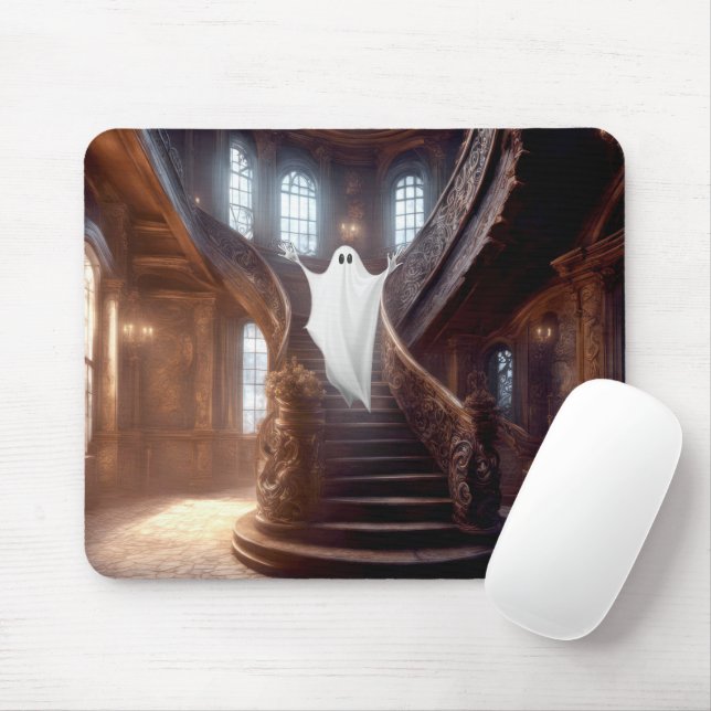 Haunted Mansion With Staircase Mouse Pad (With Mouse)