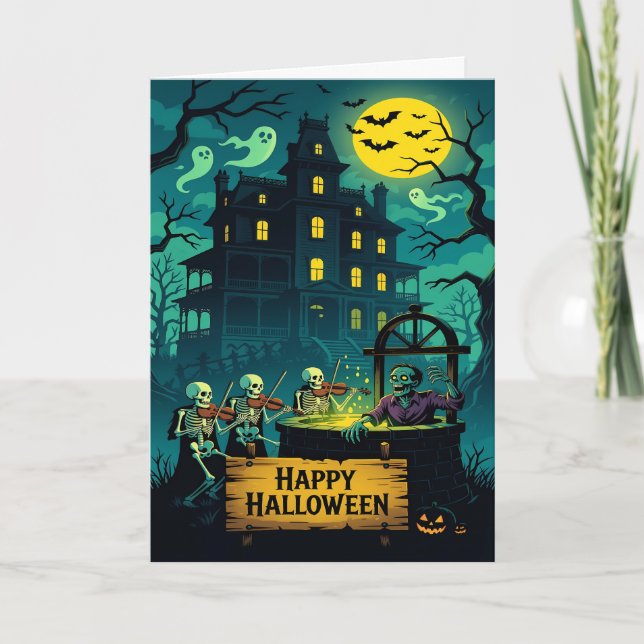 Haunted Mansion's Zombie Wishing Well: Invitation (Front)