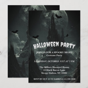 Haunted Mountaintop Halloween Party Invitation