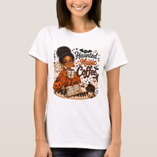 Haunted Music Coffee Halloween Women's T-Shirt