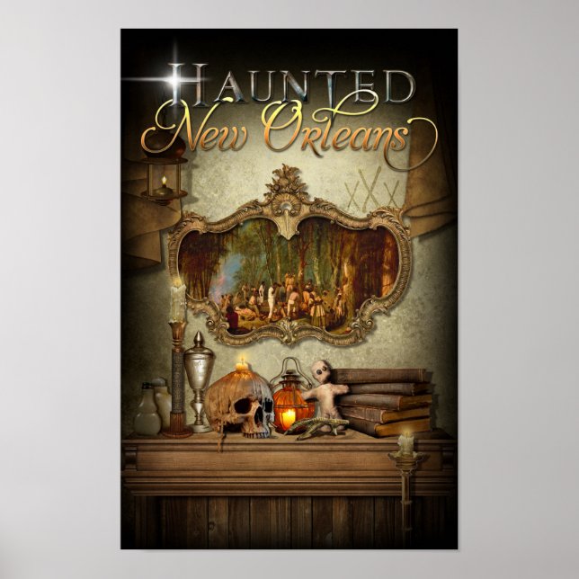 Haunted New Orleans Voodoo Spiritual Altar Poster (Front)