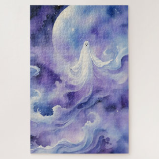 Haunted Night - Ghostly Spirit in the Stars Jigsaw Puzzle