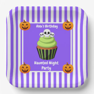 Haunted Night Party Birthday  – Halloween night Paper Plate