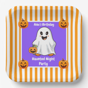 Haunted Night Party Birthday  – Halloween night Paper Plate