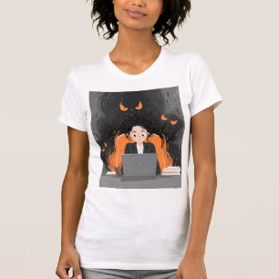 “Haunted Office – When Work Feels Like a Nightmare T-Shirt