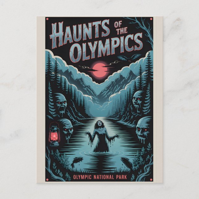 Haunted Olympic National Park Poster Postcard (Front)