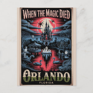 Haunted Orlando Vintage Horror Travel Postcard