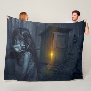 HAUNTED OUT HOUSE FLEECE BLANKET