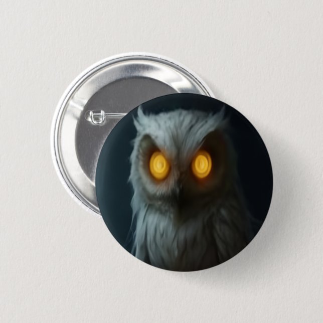 Haunted Owl Button (Front & Back)