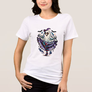 Haunted Pin-Up Ghost – Moulin Rouge Tri-Blend Shirt