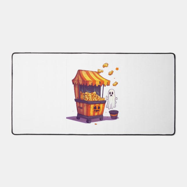 Haunted Popcorn Stand Desk Mat (Front)