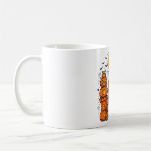 Haunted Pumpkin Castle Night Sky Halloween Art Coffee Mug