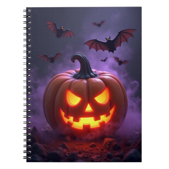 Haunted Pumpkin Glow Notebook (Front)