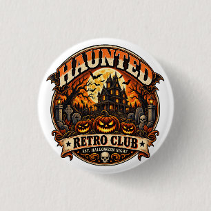 Haunted Retro Club 3 Cm Round Badge