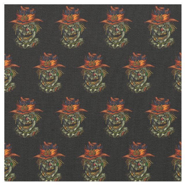 Haunted ScareCrowcrow Fabric (Close Up)