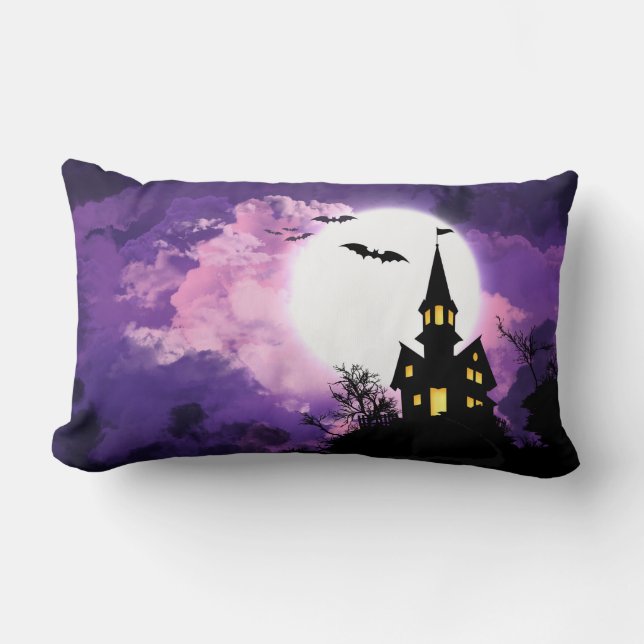 Haunted Scary Night Lumbar Cushion (Front)