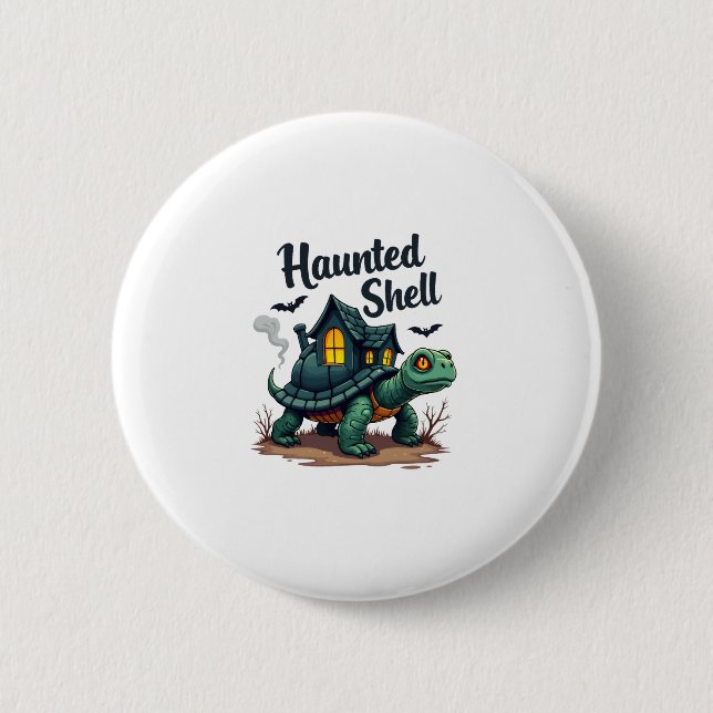 Haunted Shell Turtle 6 Cm Round Badge (Front)