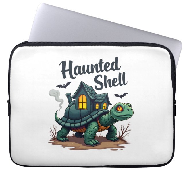 Haunted Shell Turtle Laptop Sleeve (Front)