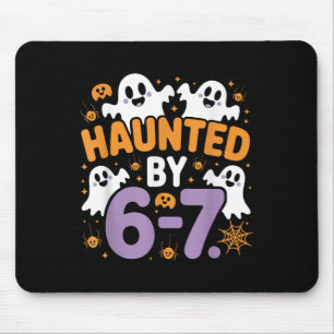 Haunted Six Seven 6 7 Meme 67 Skeleton Hand Hallow Mouse Pad