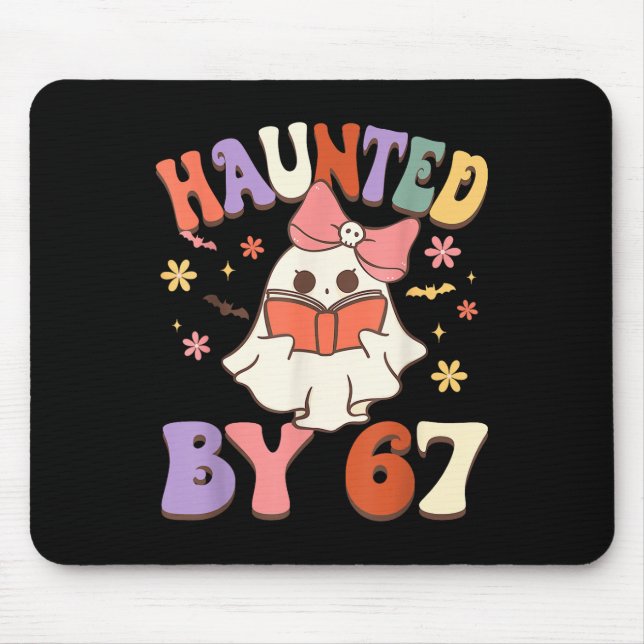 Haunted Six Seven 6 7 Meme 67 Skeleton Hand Hallow Mouse Pad (Front)