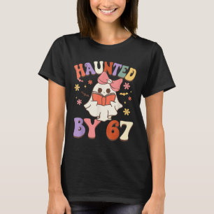 Haunted Six Seven 6 7 Meme 67 Skeleton Hand Hallow T-Shirt