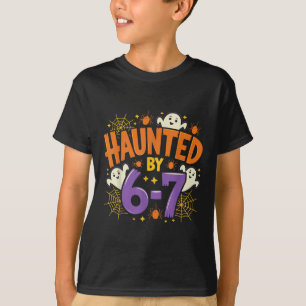 Haunted Six Seven 6 7 Meme 67 Skeleton Hand Hallow T-Shirt