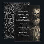 Haunted Skeleton Doll Halloween Costume Party Invitation<br><div class="desc">Customise for any event</div>